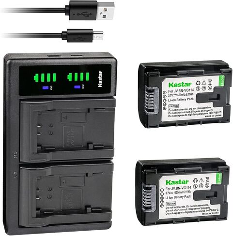 استبدال شاحن بطارية USB Kastar LTD2 لـ JVC Everio GZ-HM320U GZ-HD620U، GZ-HM300SEK GZ-HM300SEU GZ-HM300U، Everio GZ-HM310، Everio GZ-HM320 GZ-HM320BUS GZ-HM320U، Everio GZ-HM330 in Kuwait