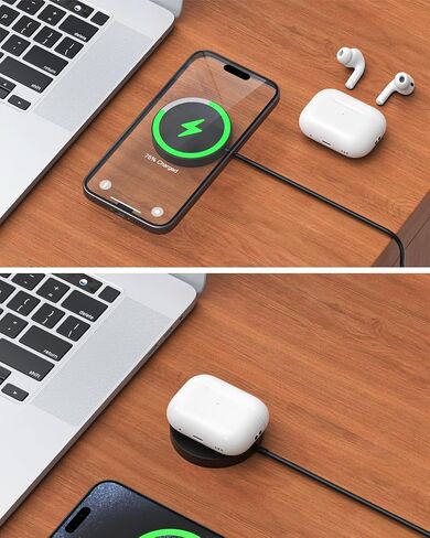 شاحن لاسلكي Qi2، وسادة شحن لاسلكية iPhone 16 متوافقة مع Mag-Safe، 15 وات فائقة السرعة لهاتف iPhone 16/16 Pro/15/15 Plus/15 Pro/15 Pro Max/14/13/12 (عبوتان) in Saudi Arabia