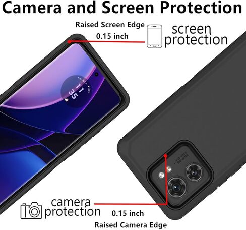 for Motorola Edge 2023 Case (Not for Edge+ Version), Defender Case Heavy Duty Shockproof Dustproof 3 in 1 Rugged Protective Phone Cover for Motorola Moto Edge 2023 (Black) in Kuwait