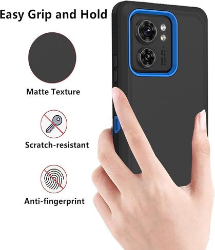 for Motorola Edge 2023 Case (Not for Edge+ Version), Defender Case Heavy Duty Shockproof Dustproof 3 in 1 Rugged Protective Phone Cover for Motorola Moto Edge 2023 (Black) in Kuwait