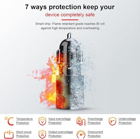 شاحن سريع من النوع C لهاتف Samsung Galaxy S24 Ultra/S23/S22/S21 FE/Note20/S10/A51/A50/A71/A90 LG Moto Quick Charge 3.0 محول + شاحن سيارة شاحن سريع + شاحن 6FT C شحن سريع 2 قطعة in Kuwait