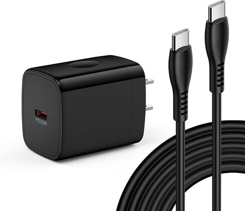 Samsung A35 Fast Charger Cord 25W USB C Charger for Samsung Galaxy A15 5G/A55/A54/A14/Z Fold 6/S24 Ultra/S23/S22/S21/S20,PD Type C Block Wall Adapter with 6ft USB C Phone Charger for iPhone 16/15 Pro in Kuwait