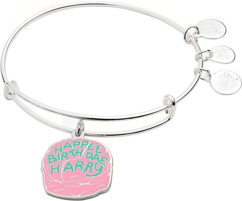 Alex and Ani AS21EBHPCAKSG,Harry Potter, Celebrate Cake Expandable Bangle Bracelet,Shiny Gold,Pink, Bracelets in Saudi Arabia