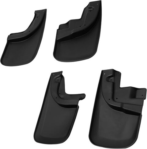 KEYOOG Front & Rear Mud Flaps Splash Guards Fit for 2014-2019 Chevy Silverado 1500/Ld /2500 HD/ 3500 HD, 4-Pc Set Mud Guards Splash Guard Black - Fit The Models with Single Rear Wheels in Saudi Arabia