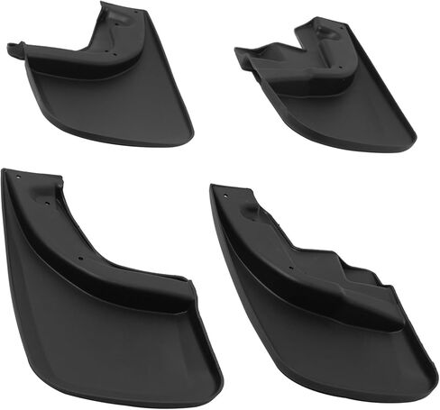KEYOOG Front & Rear Mud Flaps Splash Guards Fit for 2014-2019 Chevy Silverado 1500/Ld /2500 HD/ 3500 HD, 4-Pc Set Mud Guards Splash Guard Black - Fit The Models with Single Rear Wheels in Saudi Arabia