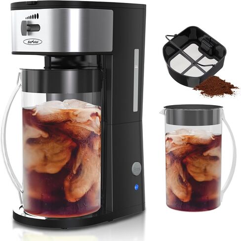 Sunvivi Single Serve Coffee Maker, Single Cup Coffee Brewer with 3 Brewing Options for K Cup Pod or Ground Coffee, 30oz Removable Water Reservoir & Reusable Filter, Ideal for Home & Office, Black in Saudi Arabia
