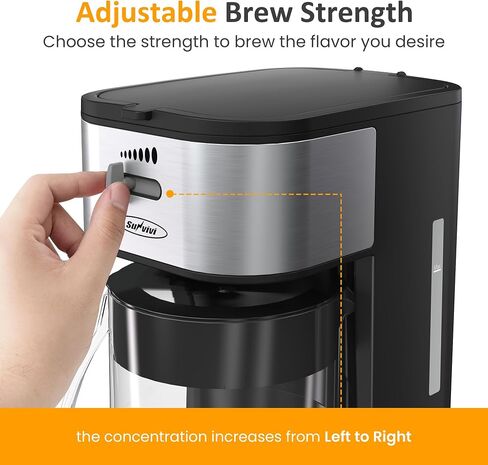 Sunvivi Single Serve Coffee Maker, Single Cup Coffee Brewer with 3 Brewing Options for K Cup Pod or Ground Coffee, 30oz Removable Water Reservoir & Reusable Filter, Ideal for Home & Office, Black in Saudi Arabia