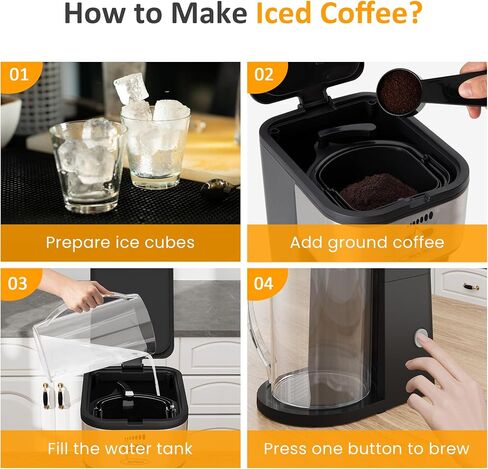 Sunvivi Single Serve Coffee Maker, Single Cup Coffee Brewer with 3 Brewing Options for K Cup Pod or Ground Coffee, 30oz Removable Water Reservoir & Reusable Filter, Ideal for Home & Office, Black in Saudi Arabia