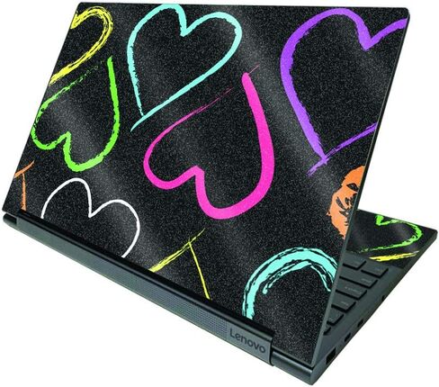 MightySkins Glossy Glitter Skin Compatible with Lenovo Yoga C940 15" (2020) - Blue Green Polygon | Protective, Durable High-Gloss Glitter Finish | Easy to Apply and Change Styles | Made in The USA in Saudi Arabia