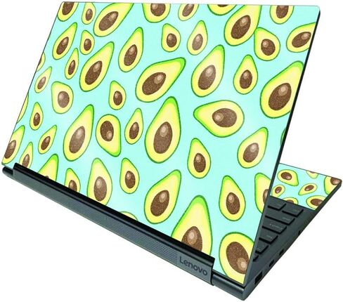 MightySkins Glossy Glitter Skin Compatible With Lenovo Yoga C940 15" (2020) - Blue Avocados | Protective, Durable High-Gloss Glitter Finish | Easy to Apply, Remove, and Change Styles | Made in The USA in Saudi Arabia