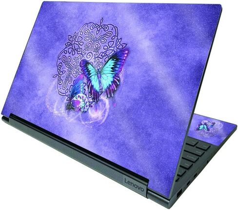 جلد لامع لامع من MightySkins متوافق مع Lenovo Yoga C940 15 "(2020) - جاكار أزرق فاتح | لمسة نهائية لامعة واقية ومتينة شديدة اللمعان | سهل التطبيق وتغيير الأنماط | صنع في الولايات المتحدة الأمريكية in Saudi Arabia