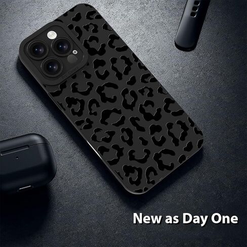 Compatible with iPhone 16 Pro Leopard Case Shockproof Soft TPU Military Grade Drop Protection Cheetah Print Women Girls Case for iPhone 16 Pro 6.3'' Black Leopard in Saudi Arabia