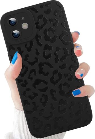 Compatible with iPhone 16 Pro Leopard Case Shockproof Soft TPU Military Grade Drop Protection Cheetah Print Women Girls Case for iPhone 16 Pro 6.3'' Black Leopard in Saudi Arabia