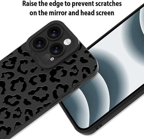 Compatible with iPhone 16 Pro Leopard Case Shockproof Soft TPU Military Grade Drop Protection Cheetah Print Women Girls Case for iPhone 16 Pro 6.3'' Black Leopard in Saudi Arabia