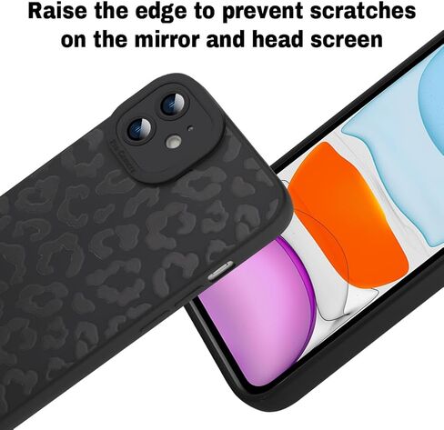 Compatible with iPhone 16 Pro Leopard Case Shockproof Soft TPU Military Grade Drop Protection Cheetah Print Women Girls Case for iPhone 16 Pro 6.3'' Black Leopard in Saudi Arabia