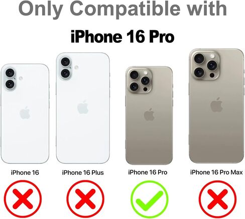 Compatible with iPhone 16 Pro Leopard Case Shockproof Soft TPU Military Grade Drop Protection Cheetah Print Women Girls Case for iPhone 16 Pro 6.3'' Black Leopard in Saudi Arabia