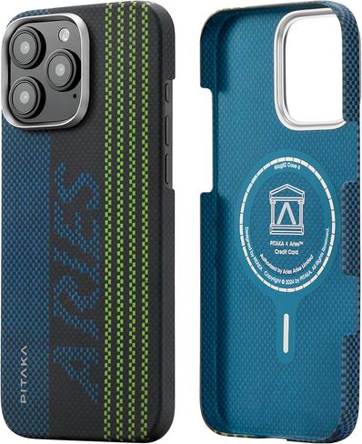 حافظة بيتاكا لهاتف iPhone 16 Pro متوافقة مع MagSafe، حافظة iPhone 16 Pro رفيعة وخفيفة مع ملمس بدون غطاء، تتوهج في الظلام، منسوجة بألياف الأراميد 1500D [جراب منسوج باللمس المضيء] in Kuwait