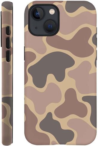 for iPhone 14 Case,HH2 Camouflage Camo Leaf Hybrid 2 Layer Hard Shell Silicone Protective Pattern Design Case for iPhone 13/iPhone 14 in Saudi Arabia