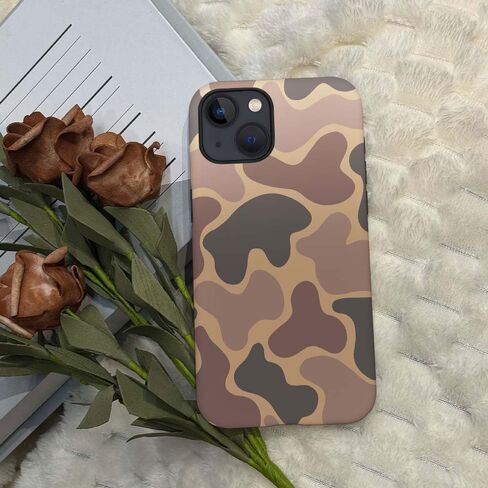 for iPhone 14 Case,HH2 Camouflage Camo Leaf Hybrid 2 Layer Hard Shell Silicone Protective Pattern Design Case for iPhone 13/iPhone 14 in Saudi Arabia
