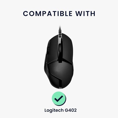 kwmobile Mouse Feet Replacement Compatible with Logitech G402 Computer Mouse Skates Sticker - Black in Saudi Arabia