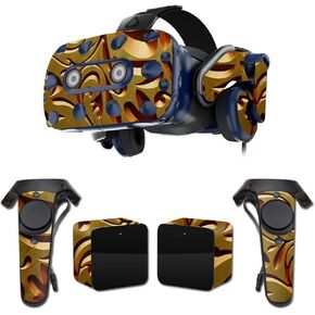 MightySkins Skin Compatible with HTC Vive Pro VR Headset - Mosaic Gold | Protective, Durable, and Unique Vinyl Decal wrap Cover | Easy to Apply, Remove, and Change Styles | Made in The USA