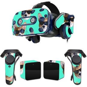 MightySkins Skin Compatible with HTC Vive Pro VR Headset - Cool Corgi | Protective, Durable, and Unique Vinyl Decal wrap Cover | Easy to Apply, Remove, and Change Styles | Made in The USA