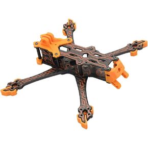 FPV Brushed Drone Frame, HD/Analog 6S Freestyle FPV Racing Drone, Screen Printing, 218mm Wheelbase Carbon Fiber, 5 inch 6mm Arms