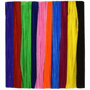 Multicolored Craft Pipe Cleaners Chenille Stems (200 Pieces) 10 Colors for Kids DIY Creative Art Decorations (0.24 x 12 Inch)