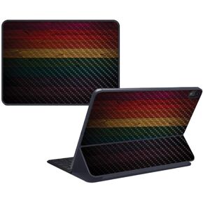 MightySkins Carbon Fiber Skin for Apple iPad Pro Smart Keyboard 12.9" (2018) - Woody - Protective, Durable Textured Carbon Fiber Finish - Easy to Apply, Remove, and Change Styles - Made in The USA