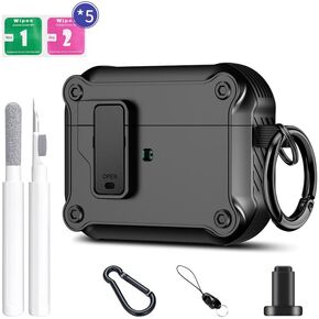 Valkit for Apple Airpods 3rd Generation Case Cover with Lock AirPods 3 Case with Keychain and Cleaning Gift Package for Men Women Wireless Charging Airpods 3 Case for AirPod 3rd Gen 2027