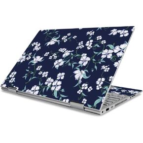 MightySkins Skin Compatible with HP Envy x360 15" (2019) - White Freesia | Protective, Durable, and Unique Vinyl Decal wrap Cover | Easy to Apply, Remove, and Change Styles | Made in The USA