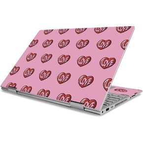 MightySkins Skin Compatible with HP Envy x360 15" (2019) - Retro Love | Protective, Durable, and Unique Vinyl Decal wrap Cover | Easy to Apply, Remove, and Change Styles | Made in The USA