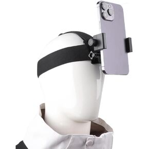 Cellphone Head Strap Headband Strap Mount with Phone Clip Mount Compatible with GoPro Hero 12, 11, 10, 9, 8, 7, (2018), 6, Hero Black, Session, Xiaomi Yi, SJCAM