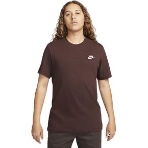 Nike Men's Sportswear Club T-Shirt (as1, Alpha, m, Regular, Regular, Earth)