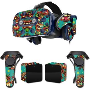 MightySkins Skin Compatible with HTC Vive Pro VR Headset - Crazy Tikis | Protective, Durable, and Unique Vinyl Decal wrap Cover | Easy to Apply, Remove, and Change Styles | Made in The USA