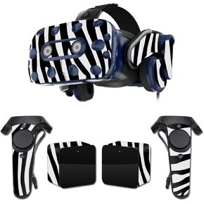 MightySkins Skin Compatible with HTC Vive Pro VR Headset - Black Zebra | Protective, Durable, and Unique Vinyl Decal wrap Cover | Easy to Apply, Remove, and Change Styles | Made in The USA