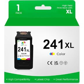 COLORETTO CL-241XL Remanufactured Printer Ink Cartridge Replacement for Canon 241 XL to use with PIXMA MG3620 MG3600 MG3520 TS5120 MG2120 MG3220 MG4220 MX392 MX432 MX452 MX472 MX512 MX532 (1 Color)