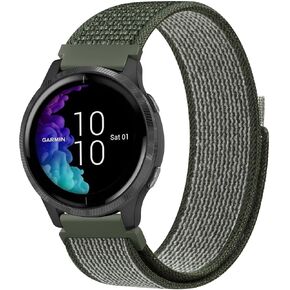 Vanjua Bands Compatible with Garmin Vivoactive 5 / Vivoactive 3 Watch Band, Garmin Venu 2 Plus / Venu Sq / Venu Watch Band Women Men, Soft Nylon Sport Replacement Strap for Garmin Vivoactive 5, Vivoactive 3 Music, Venu Sq2, Venu Sq Music, Forerunner 645 /