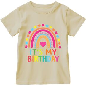 Girls Birthday T-Shirts for Birthday Gift Shirts Girls Birthday Party Graphic Tees Outfits Gifts 1-7 Years