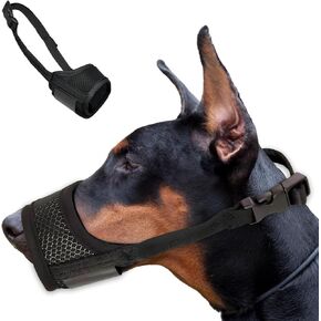 Dog Muzzle, Soft Mesh Muzzle for Small, Medium and Large Dogs with Adjustable Straps, Breathable, Recommended 44-66 lbs (XL)