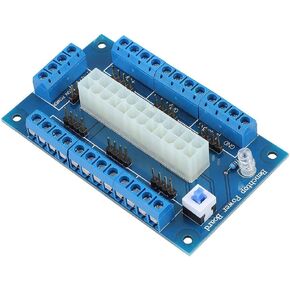 Qiilu ATX Board Fdit 24 20 Pin ATX Circuit Board 24 20Pin ATX Power Supply Bench Top Board Module Adapter for Cfor OMPuter Pc