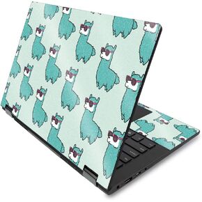 MightySkins Glossy Glitter Skin Compatible with Lenovo Flex 14" (2019) - Awesome Alpacas | Protective, Durable High-Gloss Glitter Finish | Easy to Apply, Remove, and Change Styles | Made in The USA