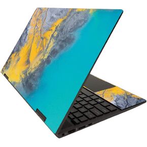 MightySkins Skin Compatible with HP Envy x360 15" (2020) - Yellow Spill | Protective, Durable, and Unique Vinyl Decal wrap Cover | Easy to Apply, Remove, and Change Styles | Made in The USA