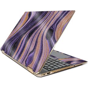 MightySkins Glossy Glitter Skin Compatible with HP Spectre x360 15.6" Gem-Cut (2019) - Purple Jewel | Protective, Durable High-Gloss Glitter Finish | Easy to Apply and Change Style | Made in The USA