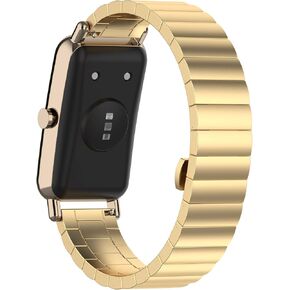 Watch Band Compatible for FITVII HM08 Fitness Tracker Watch Bands, Replacement Metal Strap for FITVII Slim Fitness Tracker (HM08) Band Adjustable Stainless Steel Loop