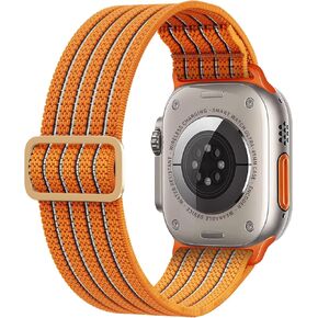 Breathable Nylon Band Compatible With Apple Watch Band Series 9 8 7 6 5 4 SE 42mm 44mm 45mm 38mm 41mm 40mm Women Men, Lightweight Stretchy Workout Wristband For iWatch Ultra 49mm