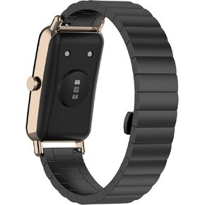 Watch Band Compatible for FITVII HM08 Fitness Tracker Watch Bands, Replacement Metal Strap for FITVII Slim Fitness Tracker (HM08) Band Adjustable Stainless Steel Loop