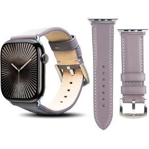 alto Leather Band Compatible with Apple Watch 49mm, 44mm, 45mm, 42mm, Italian Leather Strap for Women and Men, Replacement Bands for Ultra 2, Ultra, Series 10, 9, 8, 7, 6, SE, 5, 4.