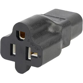 IEC IEC 320 C14 to Nema 5-15/20R Power Adapter C14 Male to NEMA5-15R & 5-20R Female Power Converter Adapter IEC 3Pole Plug to USA Female Nema 5-15/20R AC Power Adapter 15A/125V