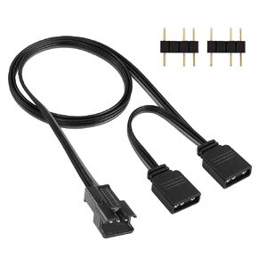 YACSEJAO Adapter Cable for 5V 3-Pin 1.6FT/50CM 5V MSI Mystic Light Gigabyte RGB Fusion Connect to Any 3-Pin SM Connector 3 Pin Digital RGB LED Cable for Motherboard